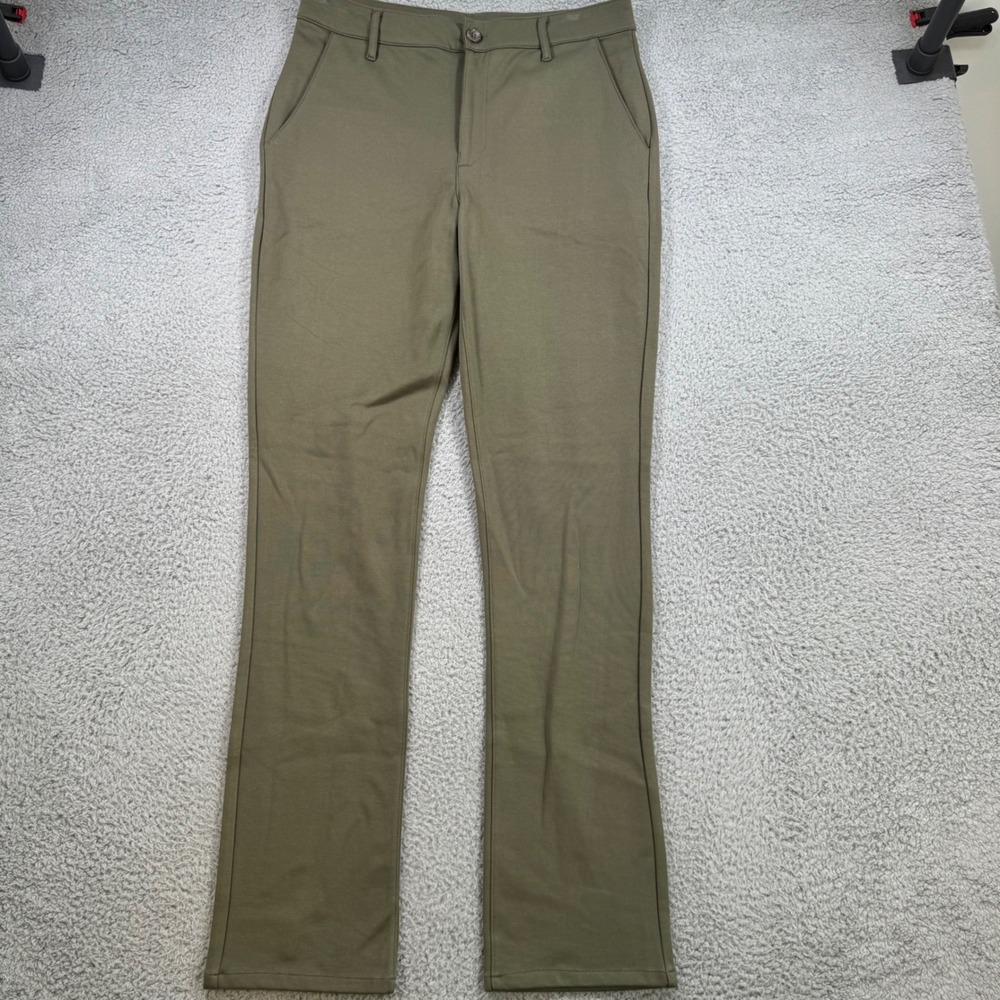 True Classic Mens Olive Green Stretch Chino Pants Size 33x34 Rayon Nylon Spandex